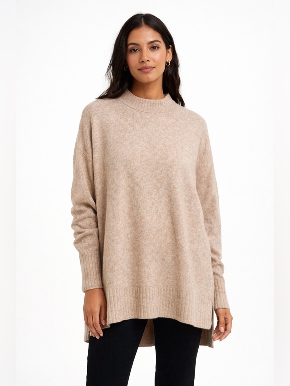NWT Cozy Camel Sweater XS Oversized Chic Soft Girl Fall Vibes 🍂